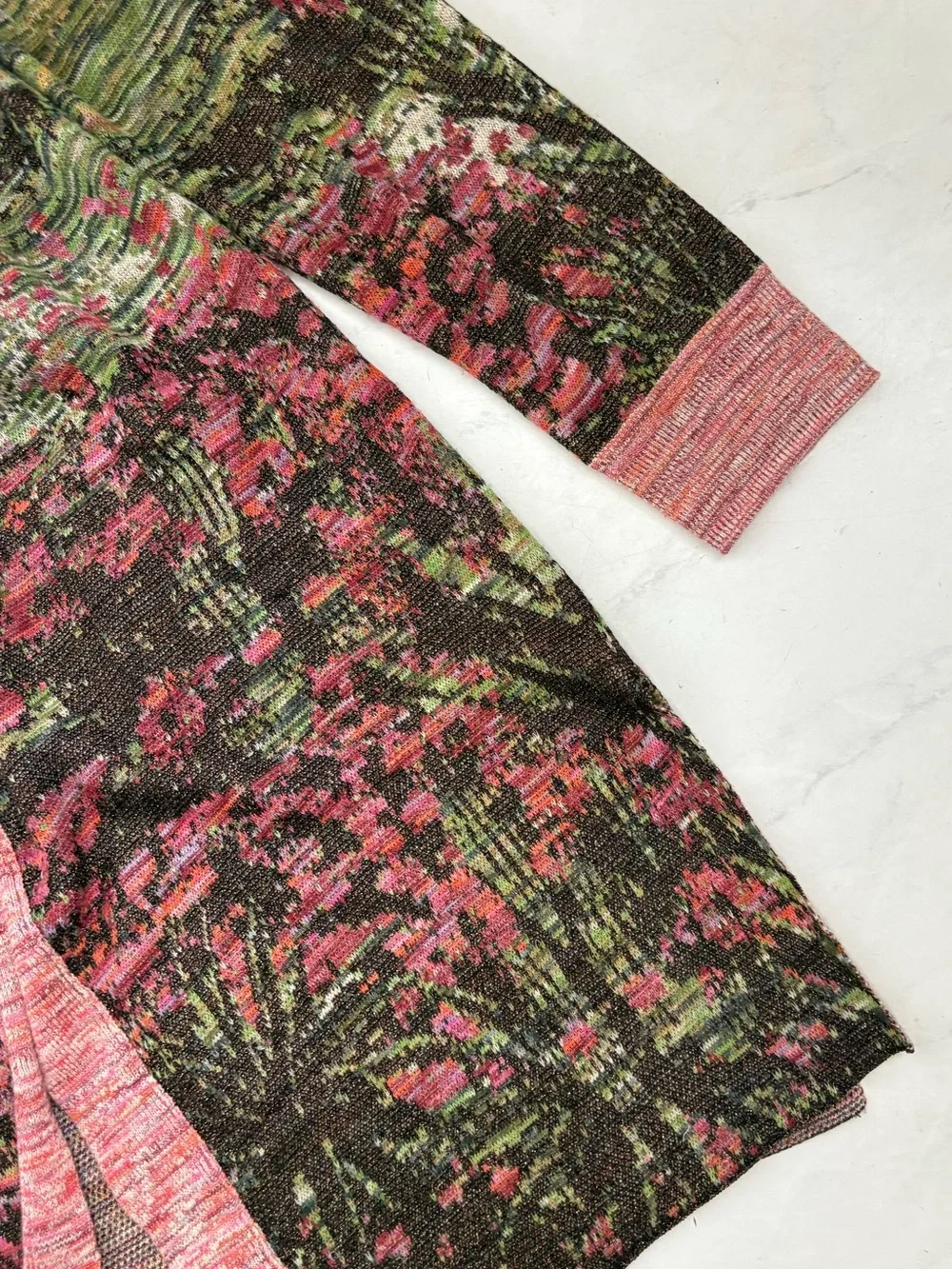 Anthropologie Ett:twa Size Large Landscape Intarsia Cardigan Boho Hippie Prairie - Picture 6 of 6